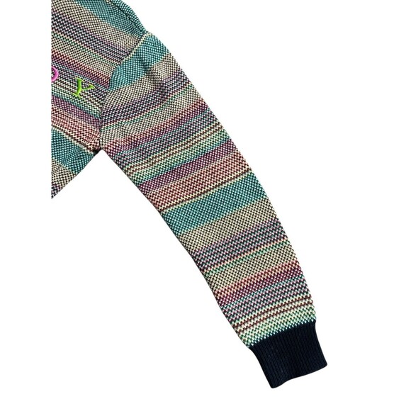 Teddy Fresh Striped Rainbow Pullover Knit Cotton Sweater Crew Neck Size S - Picture 5 of 11